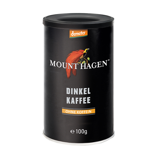 Mount Hagen Bio Dinkelkaffee koffeinfrei, 100g Dose