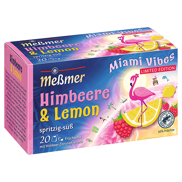 Meßmer Miami Vibes Himbeere &amp; Lemon, 20 Aufgussbeutel