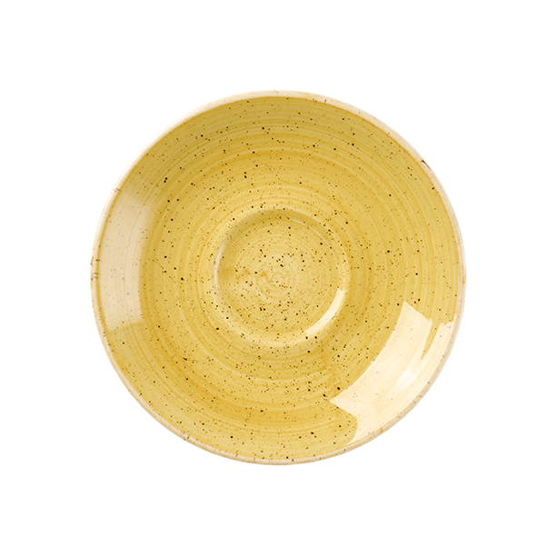 Churchill Super Vitrified Stonecast Untersetzer Espressotasse, Mustard Seed Yellow