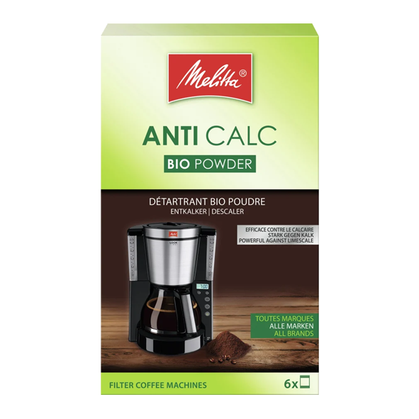 B-Ware Melitta ANTI CALC Bio Pulver für Filterkaffeemaschinen, 6x20g