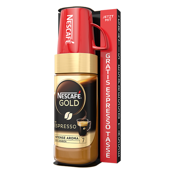 Nescafé Gold Typ Espresso mit Tasse, 100g