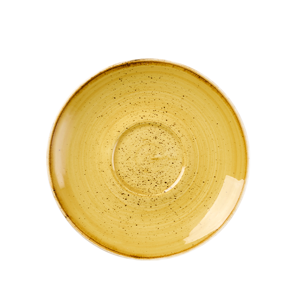 Churchill Super Vitrified Stonecast Untersetzer Cappuccinotasse, Mustard Seed Yellow