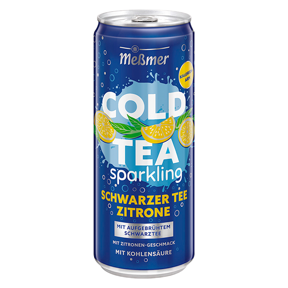 Meßmer Cold Tea sparkling Schwarzer Tee Zitrone, 0,33L