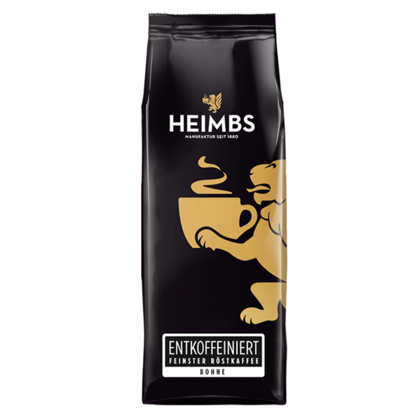 HEIMBS Entkoffeiniert Feinster Röstkaffee, 250g ganze Bohne