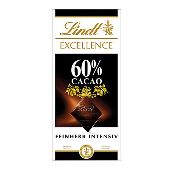 Lindt Excellence 60% Kakao Feinherb, 100g Tafel