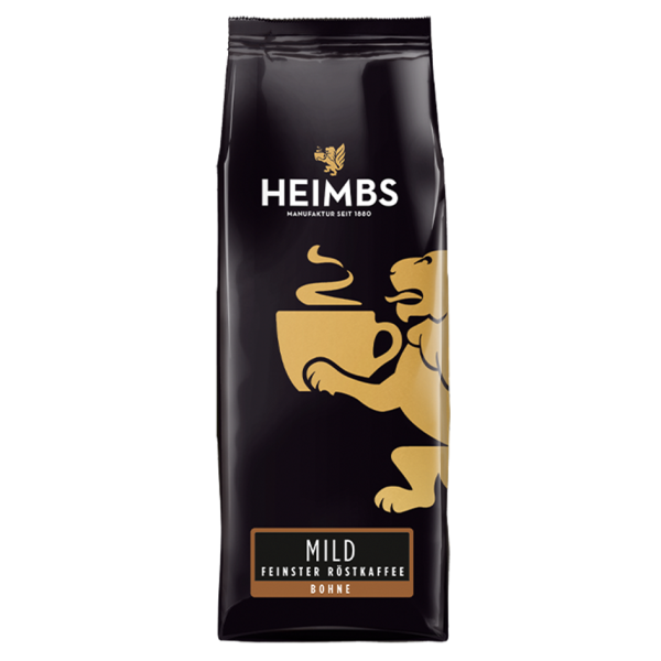 HEIMBS Mild Feinster Röstkaffee, 250g ganze Bohne