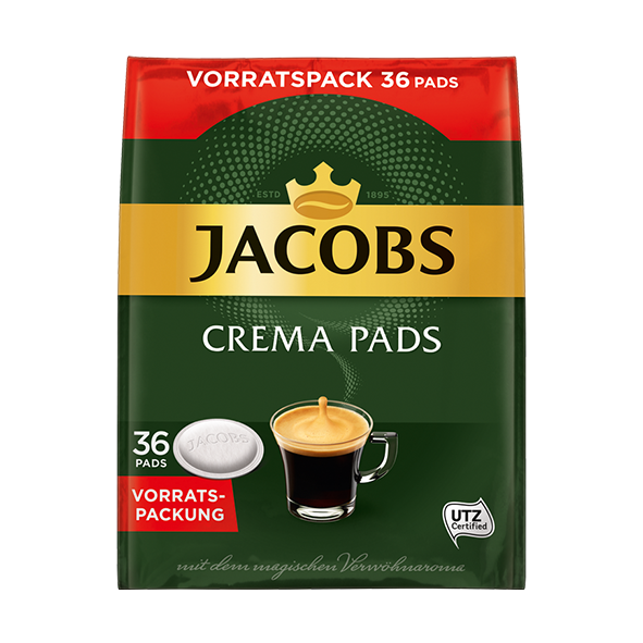 Jacobs Crema Pads Klassik Vorratspack, 36 Pads