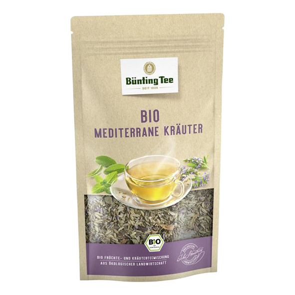 Bünting Tee Bio Mediterrane Kräuter, 80g loser Tee