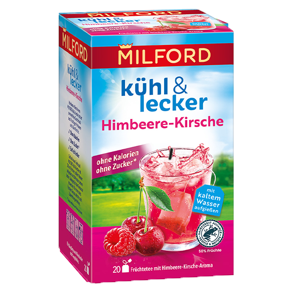 Milford kühl &amp; lecker Himbeere-Kirsche, 20 Teebeutel