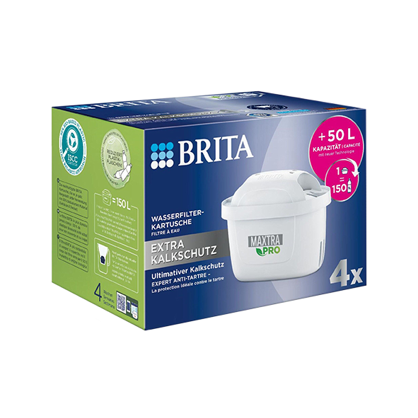 Brita Wasserfilter-Kartusche Maxtra Pro Extra Kalkschutz, 4 Stück