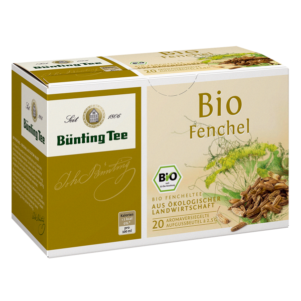 Bünting Tee Bio Fenchel, 20 Tassenbeutel