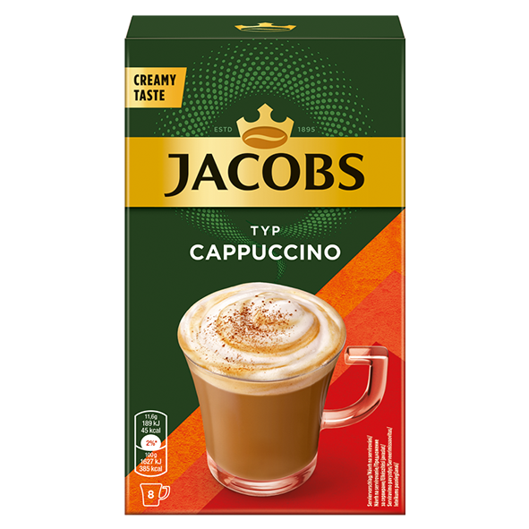 Jacobs Typ Cappuccino Sticks, 8 Portionen