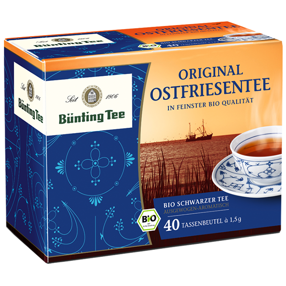 Bünting Tee Bio Original Ostfriesentee, 40 Tassenbeutel