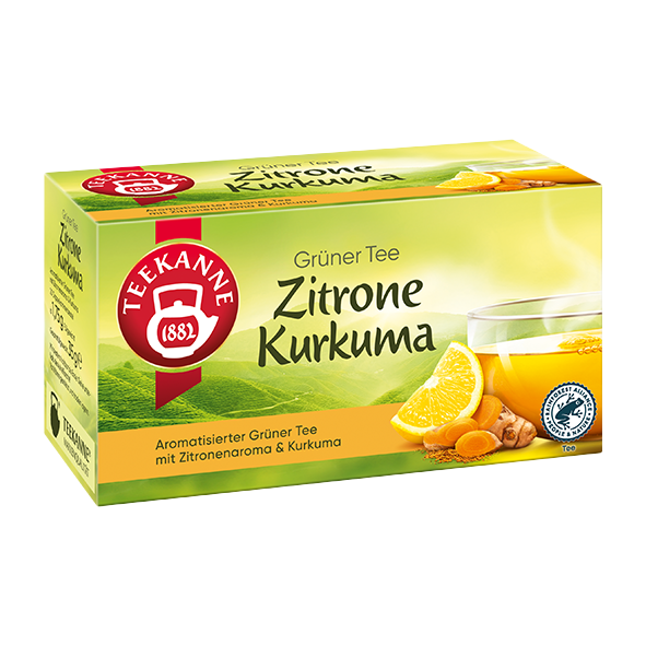 Teekanne Grüner Tee Zitrone Kurkuma
