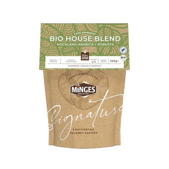 Minges Origins Bio Café Espresso House Blend, 250g Bohne
