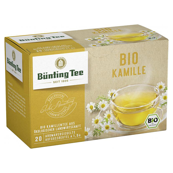 Bünting Tee Bio Kamille, 20 Tassenbeutel