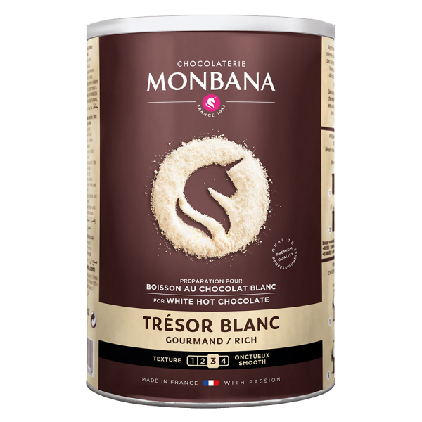 Chocolaterie Monbana Trinkschokolade Trésor Blanc, 500g