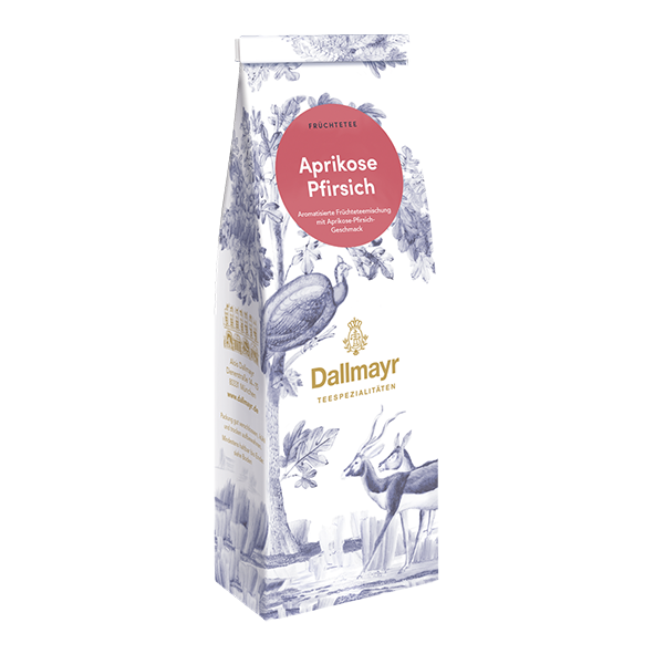 Dallmayr Aprikose/Pfirsich - Aromatisierte Früchteteemischung, loser Tee