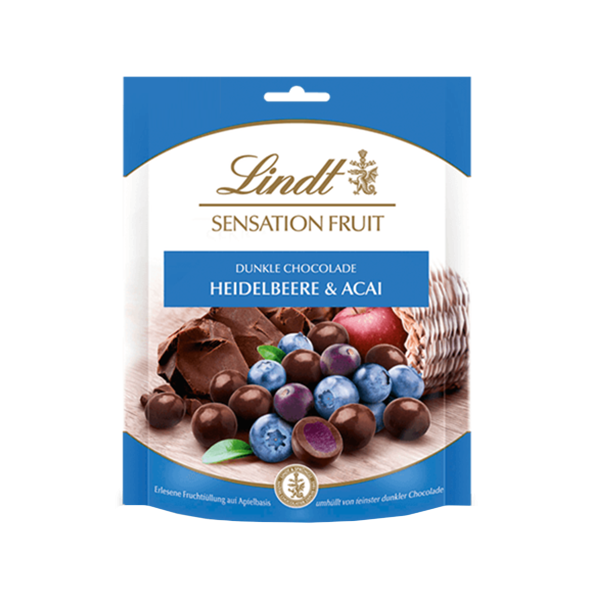 Lindt Sensation Fruit Dunkle Chocolade Heidelbeere &amp; Acai, 150g