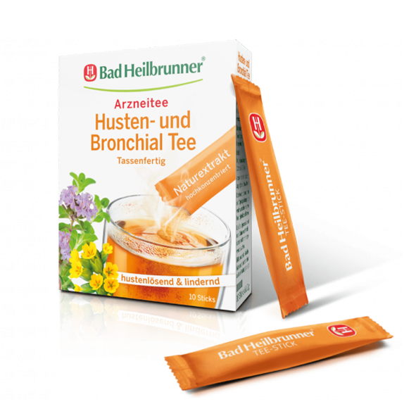 Bad Heilbrunner® Husten- und Bronchial Tee, 10 Sticks