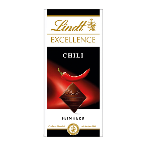 Lindt Excellence Chili Feinherb, 100g Tafel