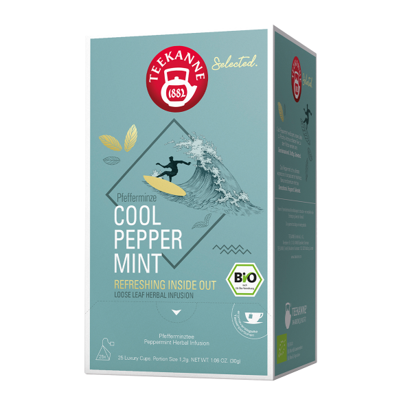 Teekanne Selected Bio Cool Peppermint, 25 Luxury Cups