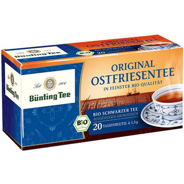 Bünting Tee Bio Original Ostfriesentee, 20 Tassenbeutel