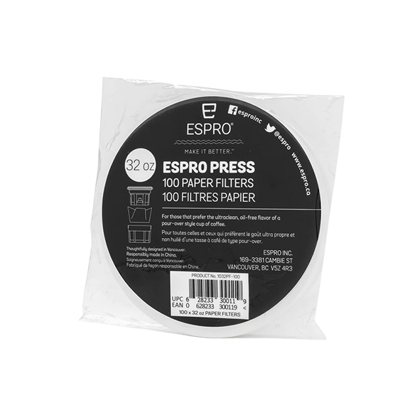 Espro Coffee Paper Filter für French Press 32oz, 100 Stück