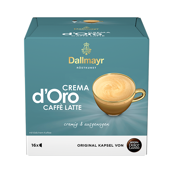 Nescafé Dolce Gusto Dallmayr Crema d&#039;Oro Caffè Latte, 16 Kapseln
