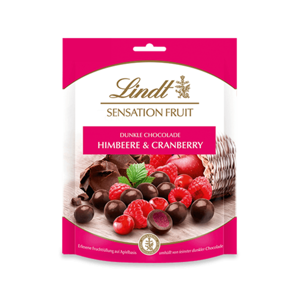 Lindt Sensation Fruit Dunkle Chocolade Himbeere &amp; Cranberry, 150g