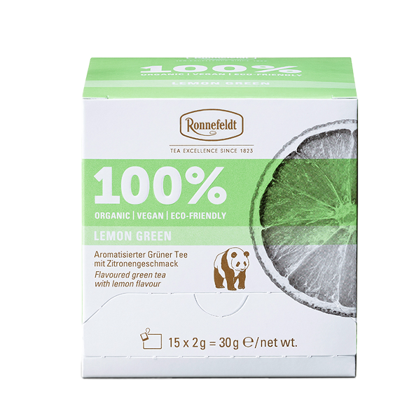 Ronnefeldt 100% Bio Lemon Green, 15 Teebeutel