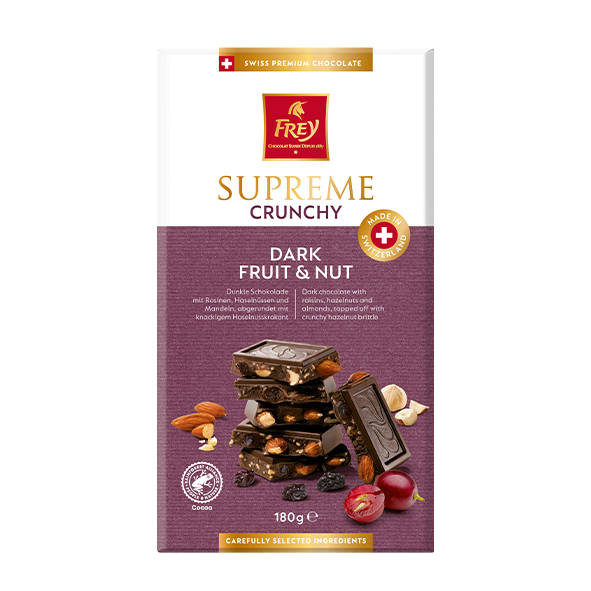 Frey Supreme Crunchy Dark Fruit &amp; Nut, 180g Tafel