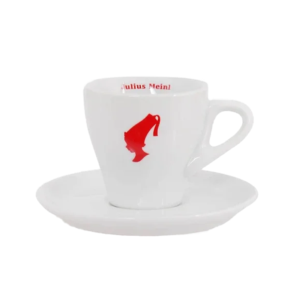Julius Meinl Logo Melange Tasse mit Untertasse