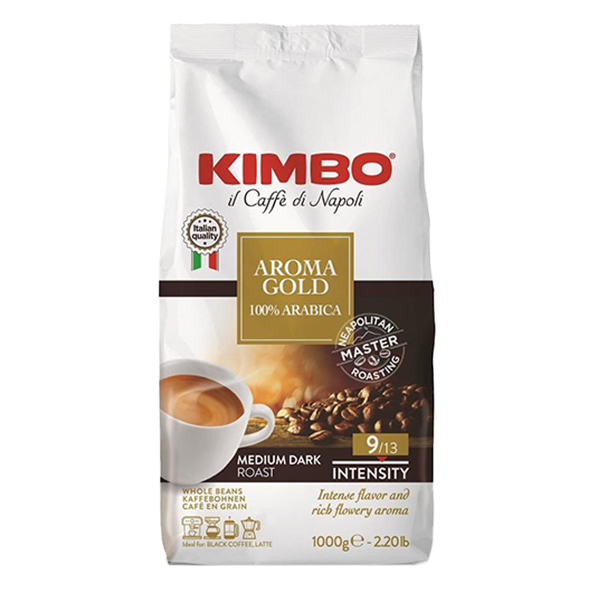 KIMBO Aroma Gold 100% Arabica, 1000g ganze Bohne