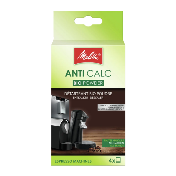 Melitta ANTI CALC Bio Pulver für Kaffeevollautomaten, 4x40g