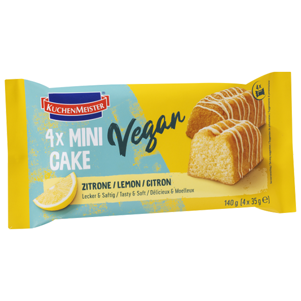 KuchenMeister Vegan Mini Cake Zitrone, 4x35 g