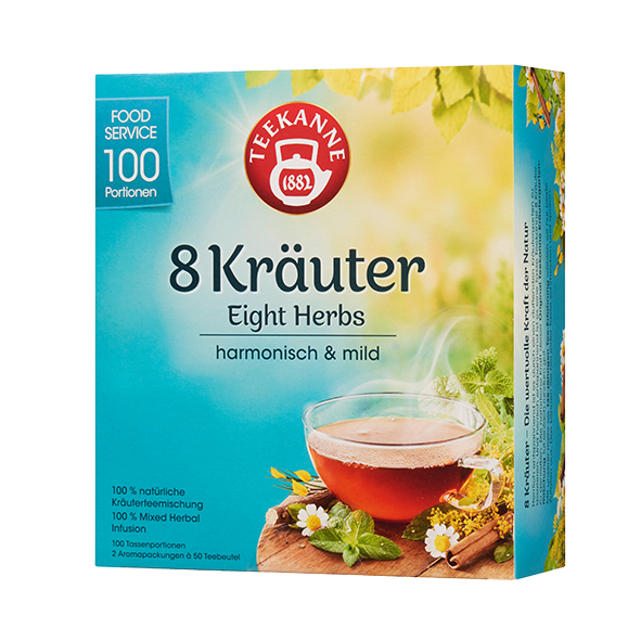 Teekanne 8 Kräuter, 100 Beutel