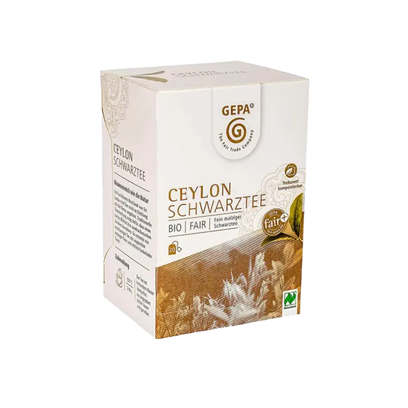 GEPA Bio Ceylon Schwarztee, 20 Teebeutel