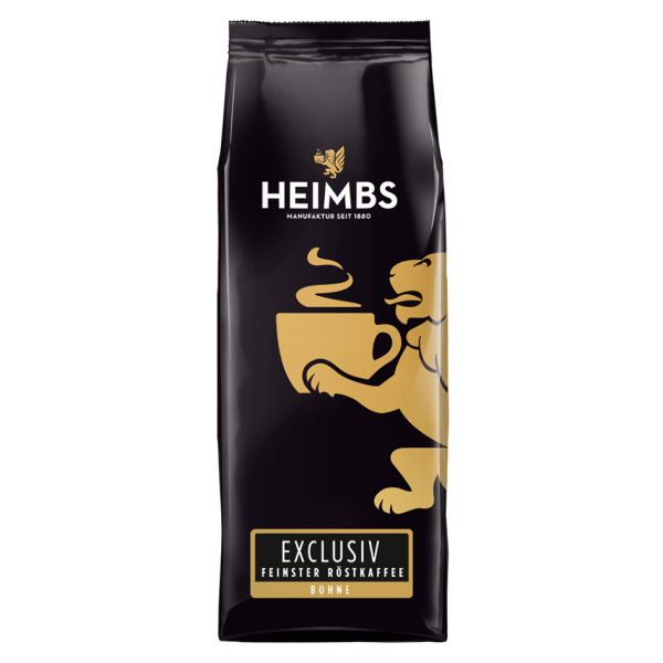 HEIMBS Exclusiv Feinster Röstkaffee, 250g ganze Bohne
