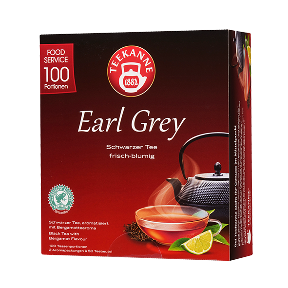 Teekanne Earl Grey, 100 Beutel