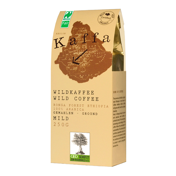 Kaffa Bio Wildkaffee Mild, 250g gemahlen