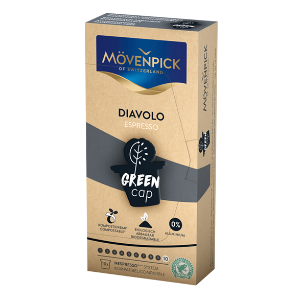 Mövenpick Diavolo Espresso Green Cap, 10 Kapseln