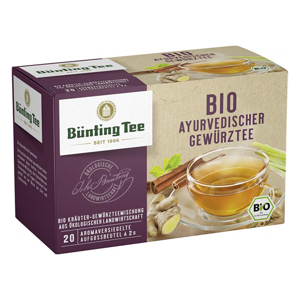 Bünting Tee Bio Ayurvedischer Gewürztee, 20 Tassenbeutel