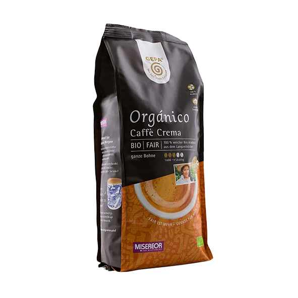 GEPA Bio Orgánico Caffè Crema, 500g ganze Bohne