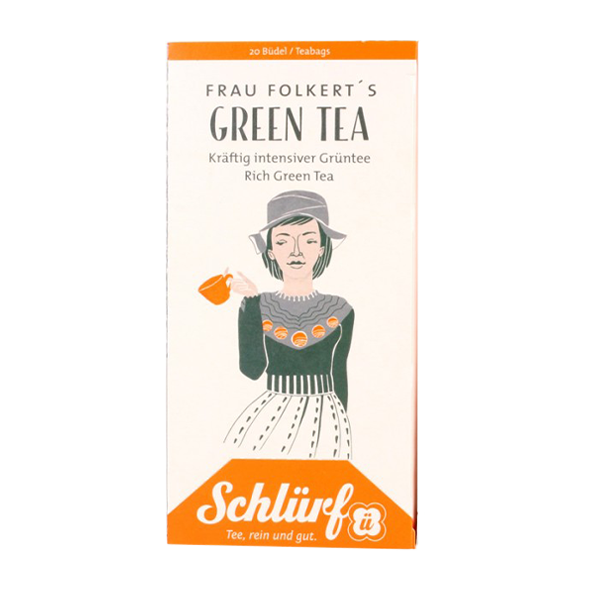 Schlürf Bio Frau Folkerts Green Tea - Büdel