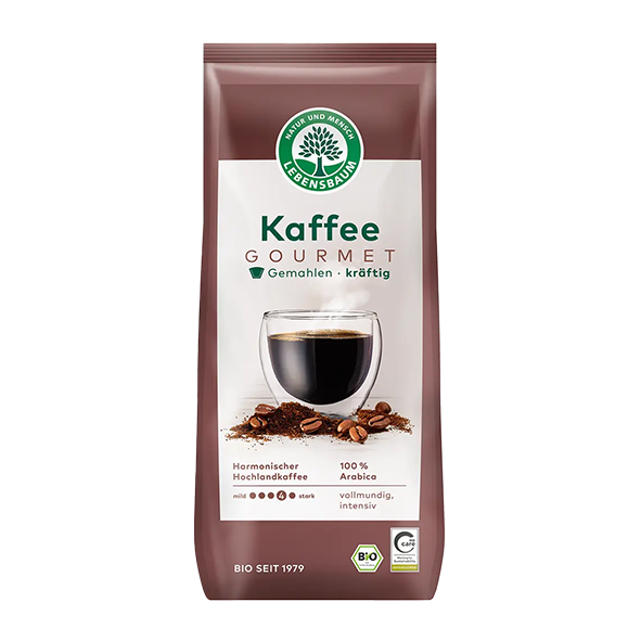 Lebensbaum Bio Gourmet Kaffee kräftig, 500g gemahlen