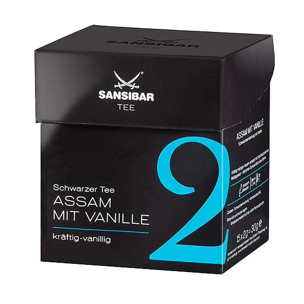 Sansibar Assam mit Vanille Nr. 2, 15 Pyramidenbeutel