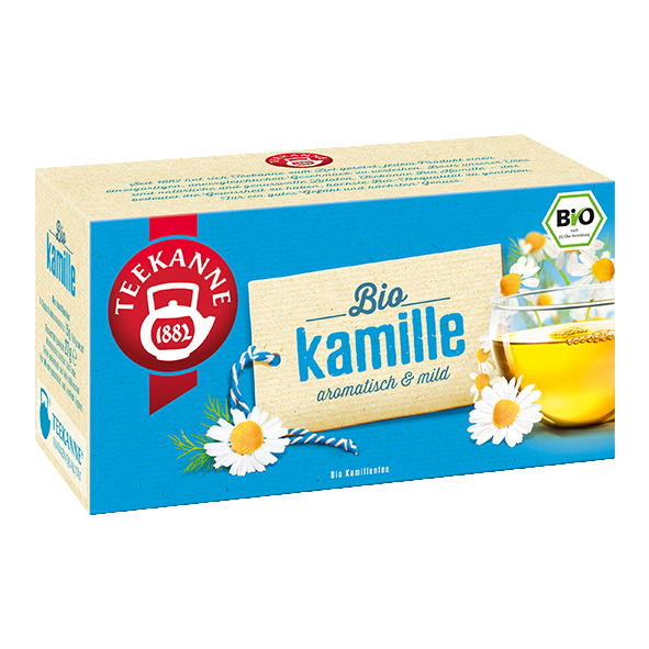 Teekanne Bio Kamille, 18 Doppelkammerbeutel
