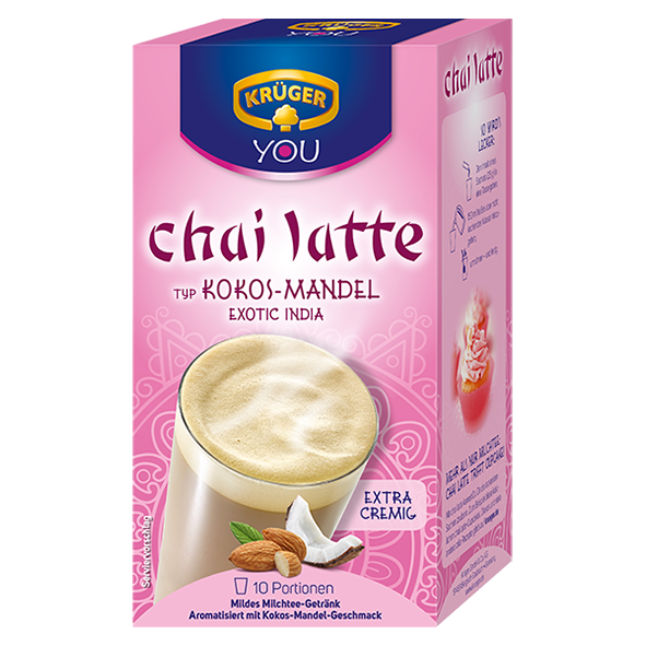 Krüger Chai Latte Kokos-Mandel, 10 Portionen