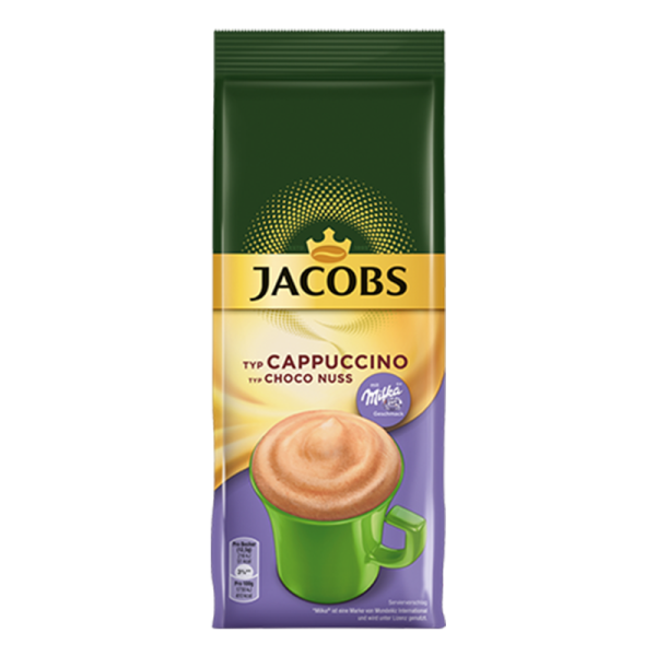 Jacobs Typ Choco Cappuccino Nuss mit Milka Schokonote, 500g